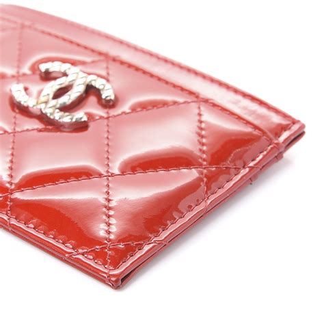 chanel red card holder|chanel quilted classic card holder.